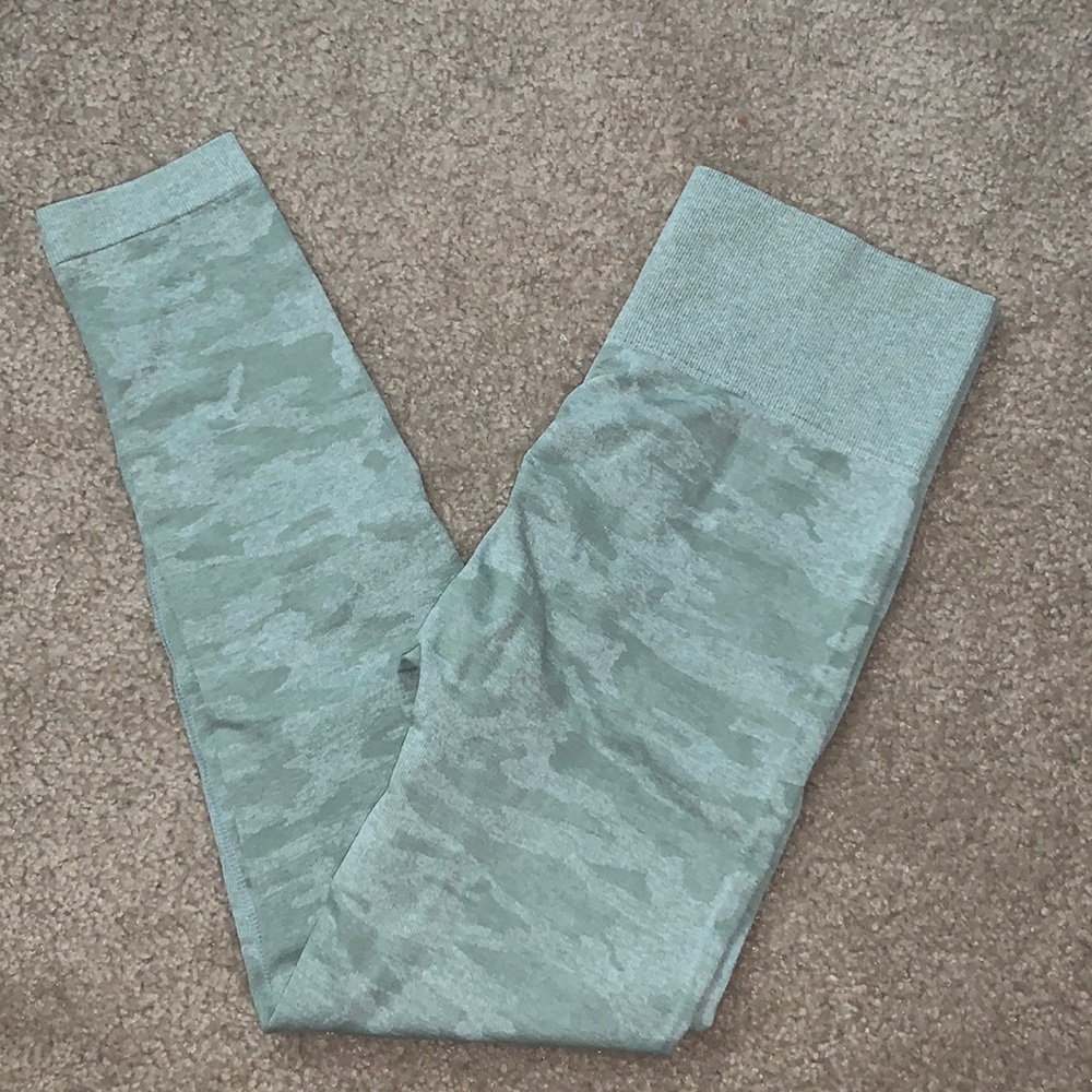Green camo leggings size small S